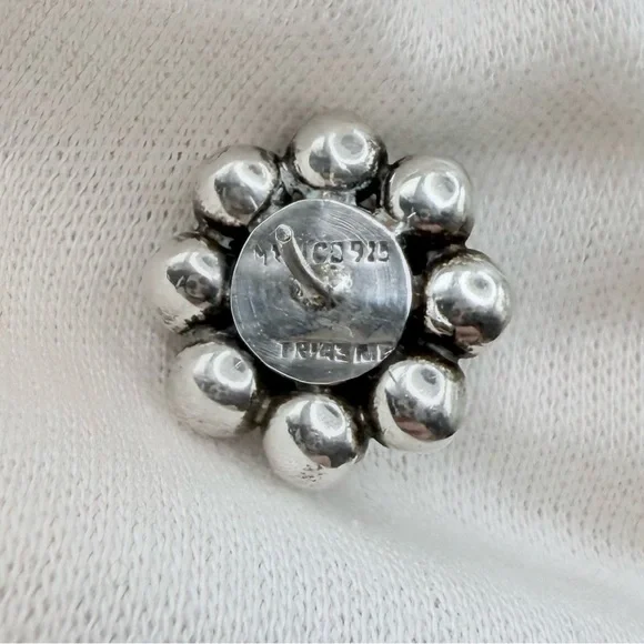 TAXCO Vintage Sterling Silver Cluster Earrings - Picture 9 of 11